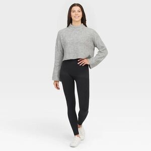 Assets by Spanx High Waisted Shaping Leggings Seamless Tights Size Small Black